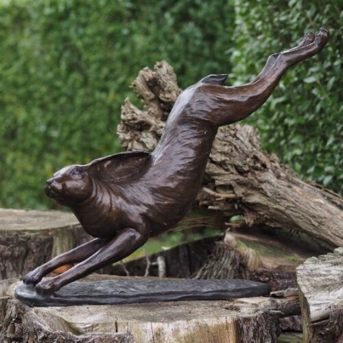 Bronzefigur hase - bronzefigur,