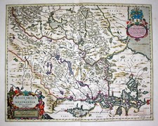 Sweden Sverige Schweden Dalarna Västmanland Janssonius Karte map Kupferstich