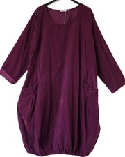 MOONSHINE new! süßes Ballon Cord Kleid 50-52 (3) Babycord Taschen Langarm beere