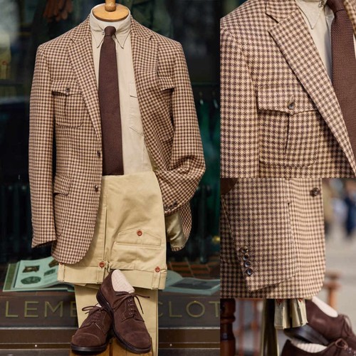 Herren hahnentritt tweed anzug - tweed,