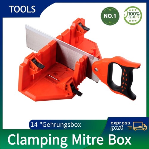 Clamping mitre box with - mitre, back