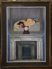 Klaus Moritz (1930-2016) Popart Große Lithographie Auflage 150 signiert 1970 Akt