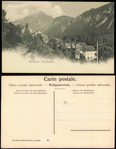 Ansichtskarte alvaneu albula - ansichtskarte, alvaneu-albula
