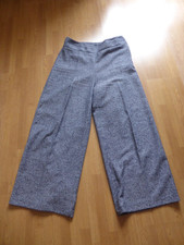 OPUS Culotte Misha fresh 7/8 Hose Wide Leg Gr. 40 blau weiß meliert