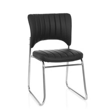 Besucherstuhl Konferenzstuhl Wartezimmer Büro Hocker Stuhl CASPI V PU hjh OFFICE