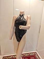 Damen Lackbody schwarz - Rückenfrei - Neu & Ungetragen – Größe M