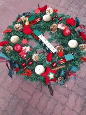 RIESIGER Weihnachtskranz Kerzen Adventskranz 70cm auf Ständer 80cm hoch