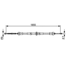 Bosch Handbremsseil hinten für Renault Twingo Smart Forfour