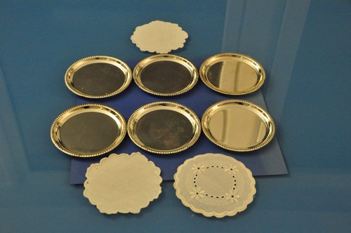 Versilberte glasuntersetzer - glasuntersetzer, 6