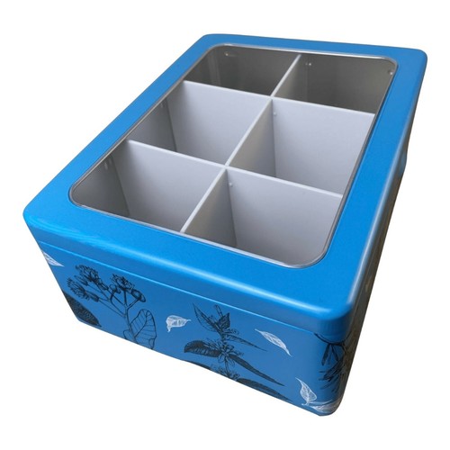 Teebeutelbox blau teedose mit - blau,