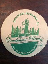 Bierdeckel Iserlohner Pilsener Brauerei Iserlohn Einseitig