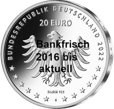20 Euro Gedenkmünzen Deutschland Silber bfr bankfrisch Jahrgänge zur Auswahl