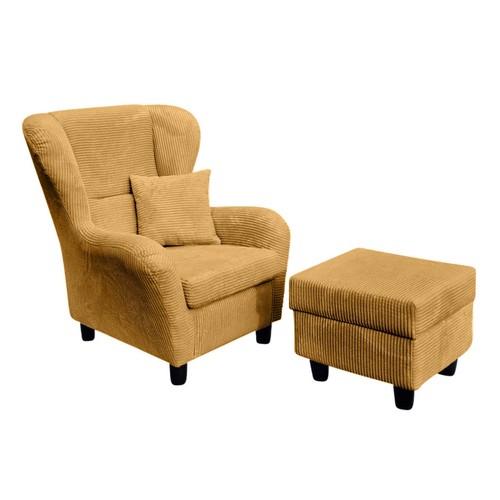 Ohrensessel mit hocker - mit,
