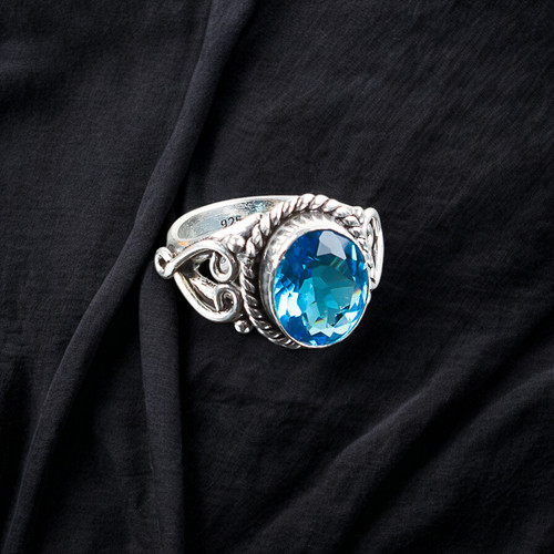 925 sterling silber blautopas - 925,