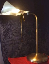 Designer Tischleuchte Sölken 70er Jahre Messing Schreibtischlampe 