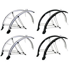 Schutzbleche Set Vorne Hinten Fahrrad Schutzblech 20-28 Zoll schwarz/silber