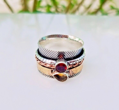 Granat citrin spange - spange, ring