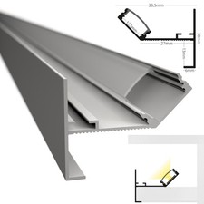LED Wand Profil Rand Leiste DECKENKANTE weiß indirekte Beleuchtung Stripes