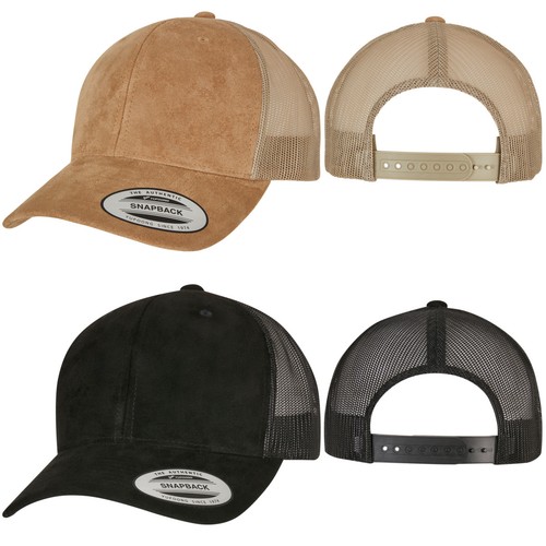 Yupoong suede leather trucker - suede,