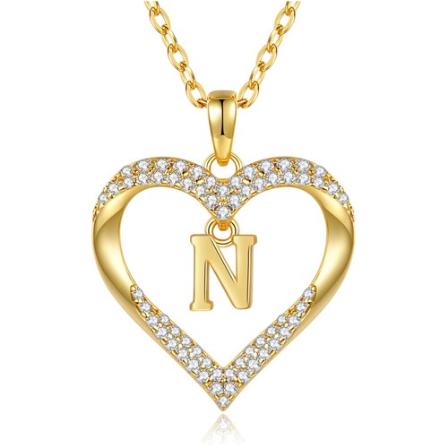 Herz kette damen initialen - herz,
