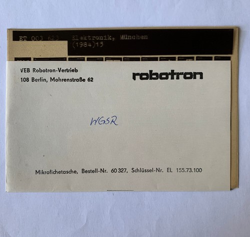 Veb robotron mikrofilm - veb,