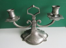 2 Armiger Kerzenständer Kandelaber 1777 MOD DEP 92% Zinn Kerzenleuchter
