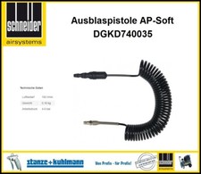 Schneider Druckluft Ausblaspistole AP-Soft DGKD740035 mit 3 m Spiralschlauch