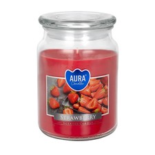 Große Duftkerze im Glas mit