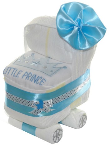 Windeltorte windelwagen blau - windeltorte, +