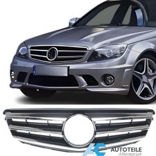 Kühlergrill Sport Grill für Mercedes W204 S204 glanz schwarz original Optik