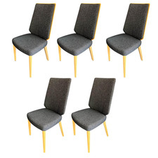 Hülsta 5er-Set Stuhl S 800 Stoff 4403 Schwarz