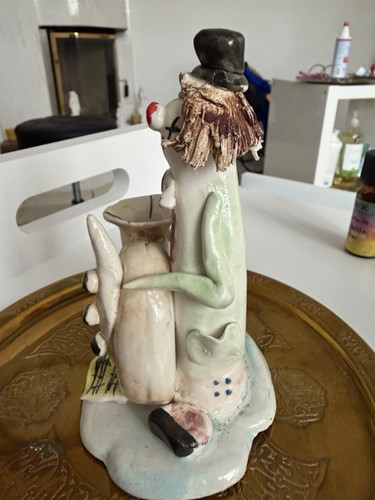 Handbemalte keramikfigur clown - handbemalte,