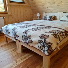 Merino Wolldecke Schurwolle Kuscheldecke Wohndecke ca. 200/180 Bettwäsche Set