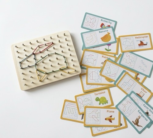 Montessori geoboard holz - montessori,