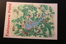 AK (DDR) Reiselandkarte  TALSPERRE PÖHL Nr.8047 1974