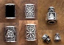 BARTSCHMUCK RUNE Wikinger Bartperle Runen Bart Perle Haarschmuck Mittelalter B1