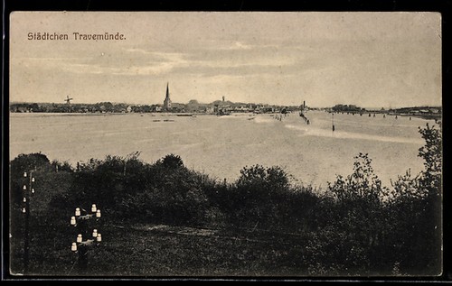 Travemünde ortspanorama vom - travemünde,,