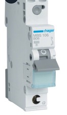 Hager MBN 106 LS Schalter B6   6kA Sicherung Automat Leitungsschutzschalter 6A