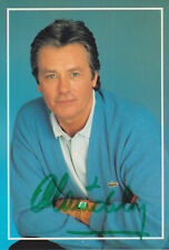 ALAIN DELON Original Autogramm signierte Postkarte 90er Jahre
