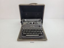 Schreibmaschine Rheinmetall Koffer grau Reiseschreibmaschine 50er DDR #2510576