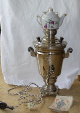 Russischer Samowar elektrisch, 3,5 Liter, Kanne 550ml, Russland, Tee