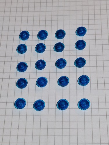 Lego 1x1 flach - , transparent