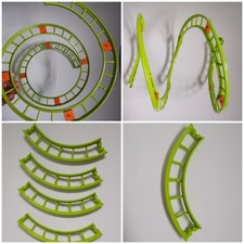 Lego® Roller Coaster Schiene 4 / 10 Stück  Kurve 80566 🎢 Achterbahn lime  Neu