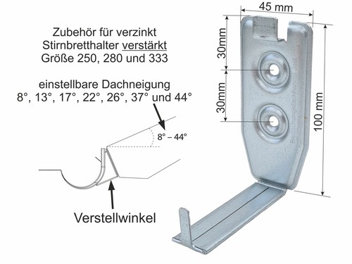 Verzinkter stirnbretthalter - verzinkter,