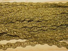Vintage Lurex Borte Webborte goldfarben 14 mm Kunstfaser Mittelalter 5,-/m