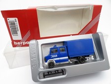345HO /33 - Herpa H0 044097 - Mercedes T2 DoKa Pritsche blau THW - top in OVP