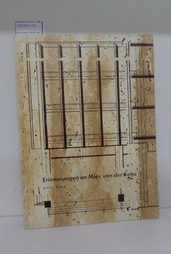 Erinnerungen mies van der - erinnerungen,