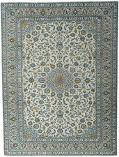 Perserteppich Kashan Kork 400 x 301 cm Orientteppich Top Zustand - Beige