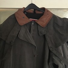 Kakadu Traders Australia Regenfester Herren Öl-Mantel Wachsmantel, L neuwertig