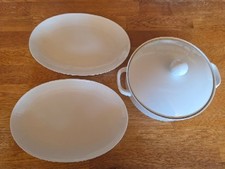 2 Servierplatten und Terrine Winterling Kirchenlamitz Bavaria weiß